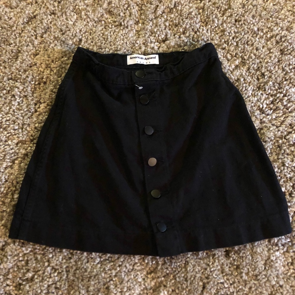 American apparel high waisted black skirt